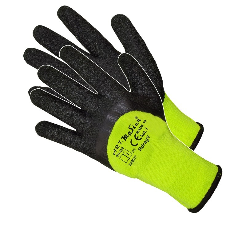 Manusi de Iarna Latex Tricotate Galbene 10″ Pl