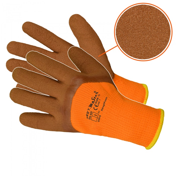 Manusi de Iarna Latex Tricotate Maro Orange FOAM 10 PL