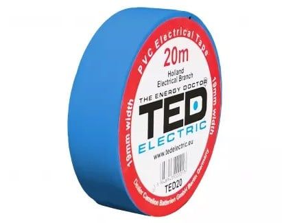 Banda Izolatoare PVC /20m x 19 mm-TED-albastra- soky