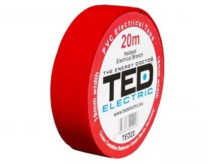 Banda Izolatoare PVC /20m x 19 mm-TED-rosie- soky