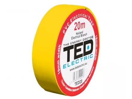 Banda Izolatoare PVC /20m x 19 mm-TED-galbena- soky