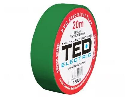 Banda Izolatoare PVC /20m x 19 mm-TED-verde- soky