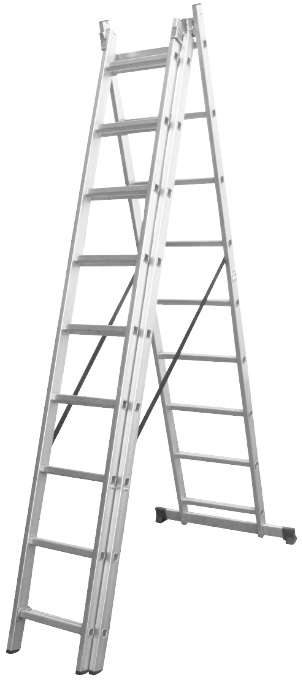 Scara Aluminiu EvoTools / N[trepte]: 9;T[tronsoane]: 3; Hu[cm]: 576; Ht[cm]: 590