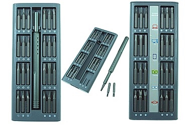 Set surubelnite electronist de precizie, S2 Steel, 48 piese, Profesionala,Carcasa aluminiu
